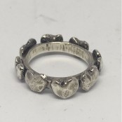 Hand Cast Sterling Silver Chunky Heart Ring